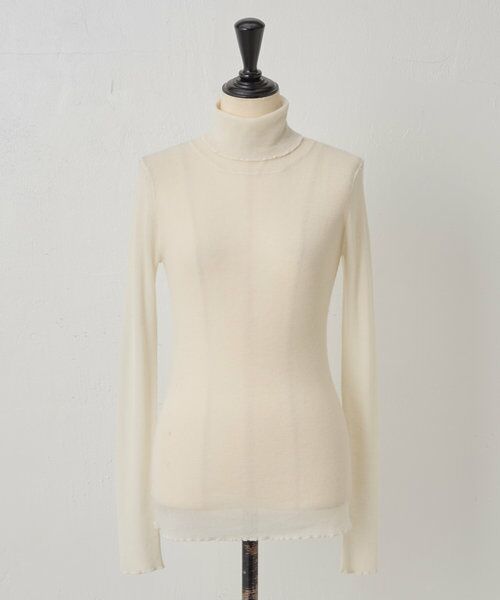 BEARDSLEY/ビアズリー 《MODERN WEAVING》カシミヤタートルネックニット アイボリー S BEARDSLEY/ビアズリー 《MODERN WEAVING》カシミヤタートルネックニット アイボリー S