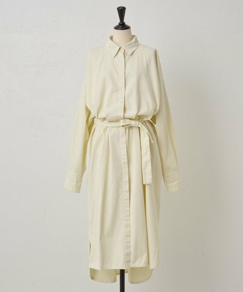 BEARDSLEY/ビアズリー 《MODERN WEAVING》ベルト付き比翼ワンピース アイボリー S BEARDSLEY/ビアズリー 《MODERN WEAVING》ベルト付き比翼ワンピース アイボリー S