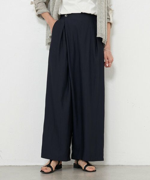 BEARDSLEY/ビアズリー ラップワイドパンツ ネイビー F BEARDSLEY/ビアズリー ラップワイドパンツ ネイビー F