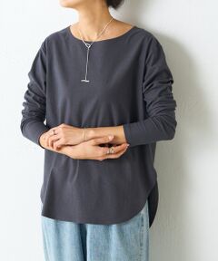 美品 Beardsley ビアズリー フロントツイードカットソー ネイビー 長袖 BEARDSLEY（ビアズリー）の「フロントツイードカットソー：WEB