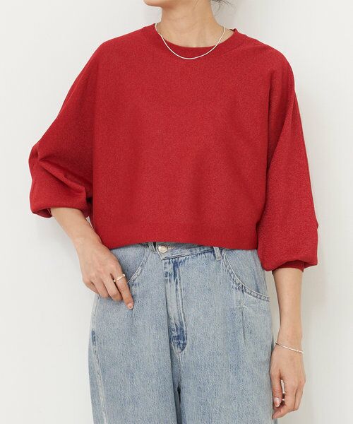BEARDSLEY/ビアズリー ドルマンショートプルオーバー レッド F BEARDSLEY/ビアズリー ドルマンショートプルオーバー レッド F