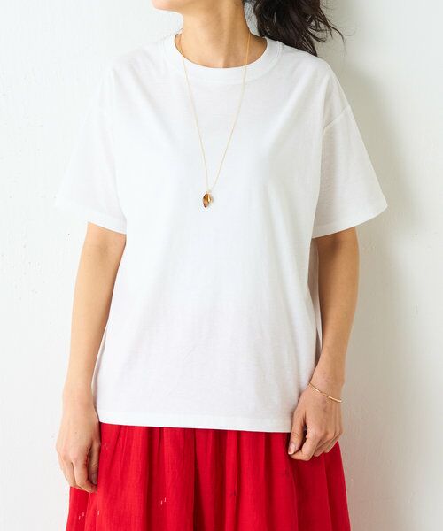 BEARDSLEY/ビアズリー スラブコットン半袖T ホワイト F BEARDSLEY/ビアズリー スラブコットン半袖T ホワイト F
