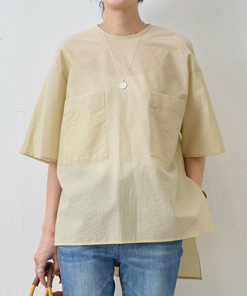 BEARDSLEY/ビアズリー ポケットプルオーバーシャツ イエロー F BEARDSLEY/ビアズリー ポケットプルオーバーシャツ イエロー F