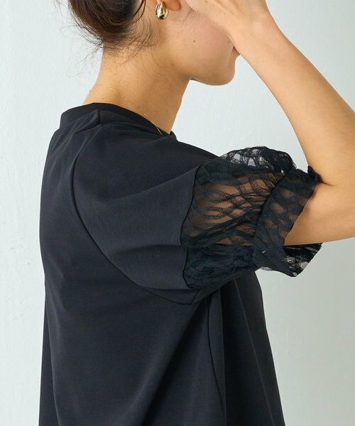 BEARDSLEY/ビアズリー チュール袖プルオーバー ブラック F BEARDSLEY/ビアズリー チュール袖プルオーバー ブラック F