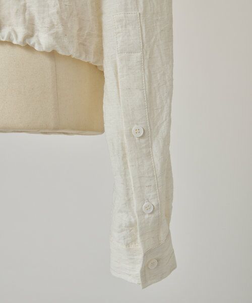 【新品】BEARDSLEY ビアズリー　リネン羽織　ブルゾン　グレー BEARDSLEY（ビアズリー）の「後ろフリル羽織（ブルゾン）」 - WEAR