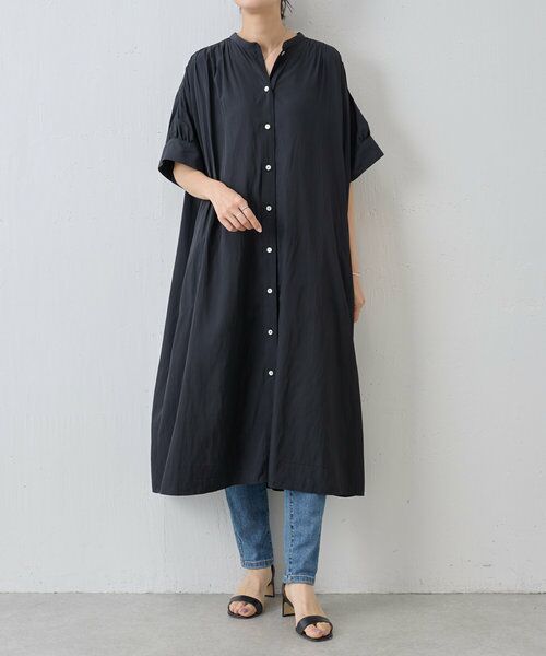 BEARDSLEY/ビアズリー ギャザー割繊ワンピ ブラック F BEARDSLEY/ビアズリー ギャザー割繊ワンピ ブラック F