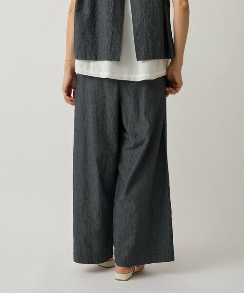 【✨新品タグ付き✨】BEARDSLEY◎ウエストリブリネンパンツ 黒 ビアズリー BEARDSLEY ウエストリブリネンパンツ （black