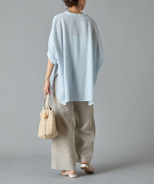 お値下‪＊新品タグ付 BEARDSLEY テックリネン ブラウス　ベージュ　F お値下‪＊新品タグ付 BEARDSLEY テックリネン ブラウス ベージュ‬