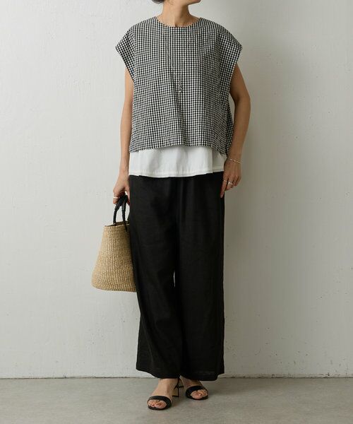 BEARDSLEY ブラウス シャツ 綿ワッシャーベスト 現行品 BEARDSLEY ブラウス シャツ 綿ワッシャーベスト レディース