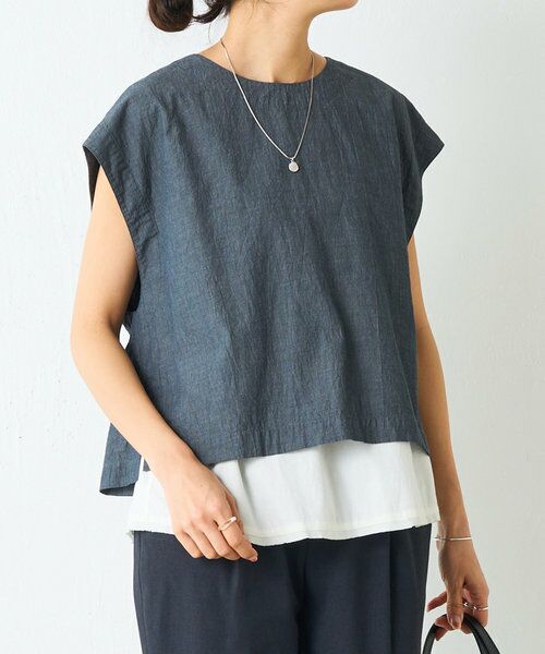 BEARDSLEY/ビアズリー 綿ワッシャーベスト グレー F BEARDSLEY/ビアズリー 綿ワッシャーベスト グレー F
