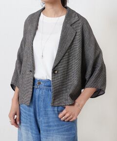 ビアズリー ツイードジャケット ワイドシルエット 花モチーフ M相当 美品 BEARDSLEY / ビアズリー テーラードジャケット（条件：予約商品