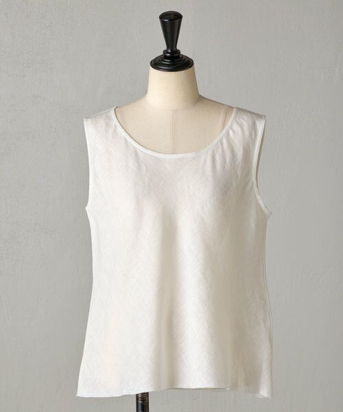 【美品】23SS BEARDSLEY ビアズリー シャツタンク リネン混 美品】BEARDSLEY ビアズリー リネン混シャツタンク 23SS