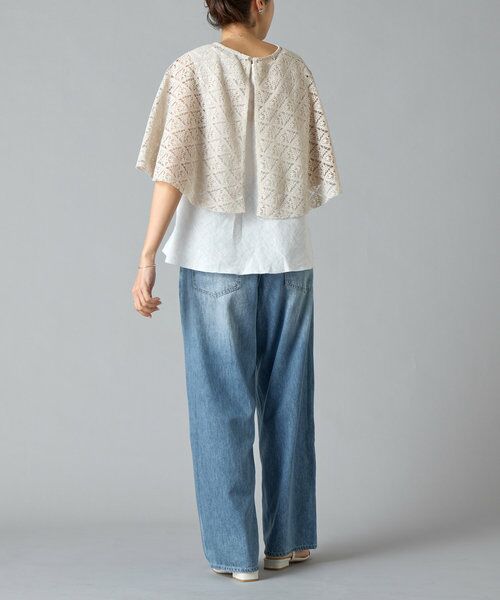 15 quinze》リネンレースポンチョ （シャツ・ブラウス