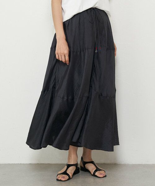 セール】 シルクバイヤスフレアスカート （ロング・マキシ丈