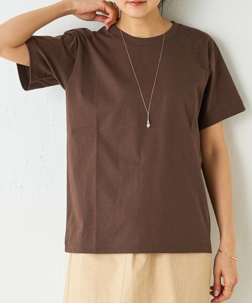 BEARDSLEY/ビアズリー シンプルTee ブラウン F BEARDSLEY/ビアズリー シンプルTee ブラウン F