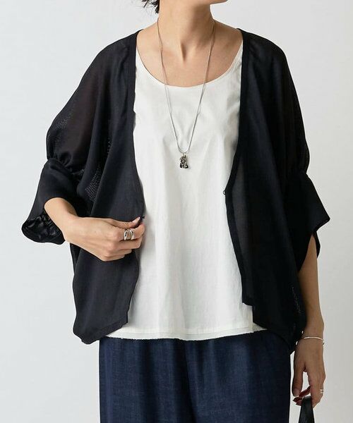 BEARDSLEY/ビアズリー シアーギャザードルマンハオリ ブラック F BEARDSLEY/ビアズリー シアーギャザードルマンハオリ ブラック F
