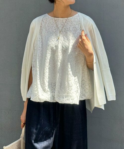 セール】 小花刺繍バルーンブラウス （シャツ・ブラウス