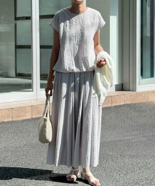 BEARDSLEY エコポリギンガムシアーブラウス BEARDSLEY エコポリギンガムシアーブラウス 未使用品 ビアズリー