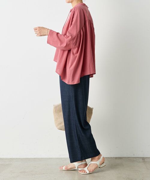 セール】 コットンシフォンギャザーシャツ （シャツ・ブラウス