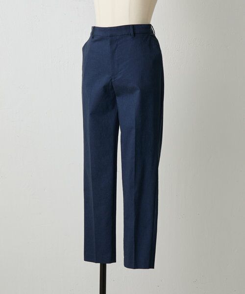 BEARDSLEY ビアズリー ネイビー　パンツ　麻混　■　C552 セール】 リネン混ストレッチパンツ （その他パンツ