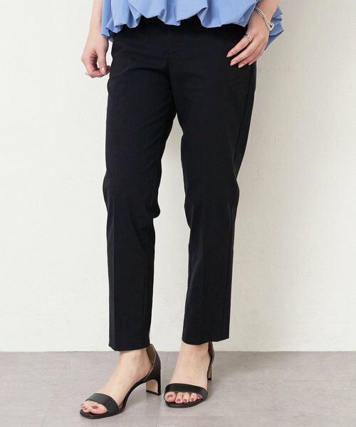 BEARDSLEY/ビアズリー リネン混ストレッチパンツ ブラック 1 BEARDSLEY/ビアズリー リネン混ストレッチパンツ ブラック 1