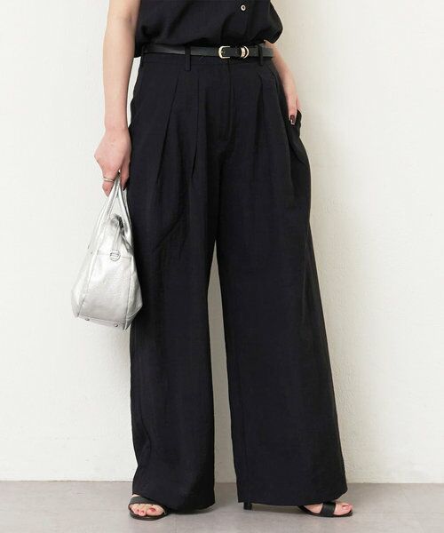BEARDSLEY/ビアズリー ダブルタックパンツ ブラック F BEARDSLEY/ビアズリー ダブルタックパンツ ブラック F