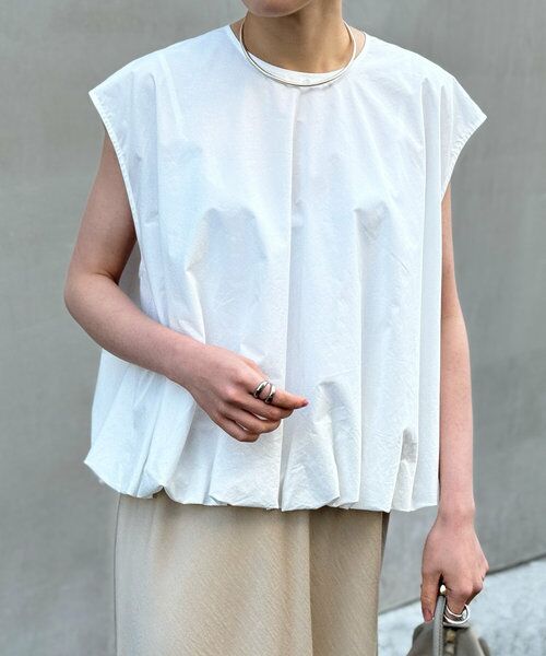 BEARDSLEY/ビアズリー 後ろボタンバルーンブラウス ホワイト F BEARDSLEY/ビアズリー 後ろボタンバルーンブラウス ホワイト F