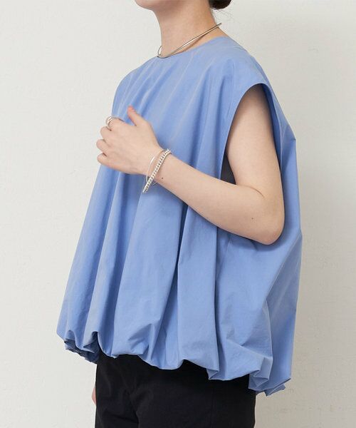 BEARDSLEY/ビアズリー 後ろボタンバルーンブラウス ブルー F BEARDSLEY/ビアズリー 後ろボタンバルーンブラウス ブルー F