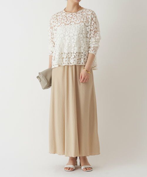 美品✨ 24SS ビアズリー リバーレース2WAYブラウス 黒 洗える