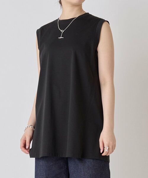 BEARDSLEY/ビアズリー ノースリーブカットソー ブラック F BEARDSLEY/ビアズリー ノースリーブカットソー ブラック F