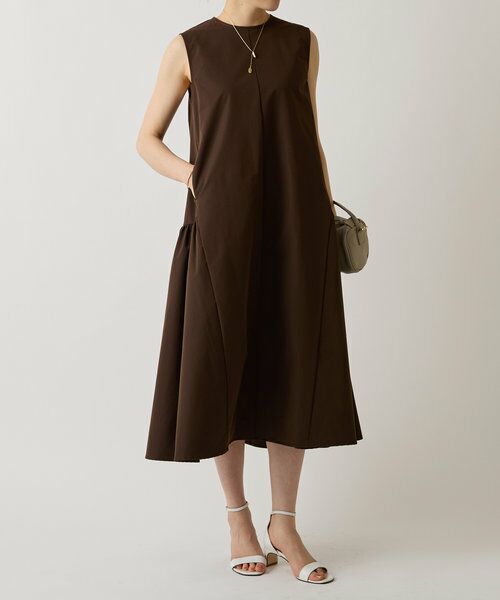 BEARDSLEY/ビアズリー ローギャザーワンピ ダークブラウン F BEARDSLEY/ビアズリー ローギャザーワンピ ダークブラウン F