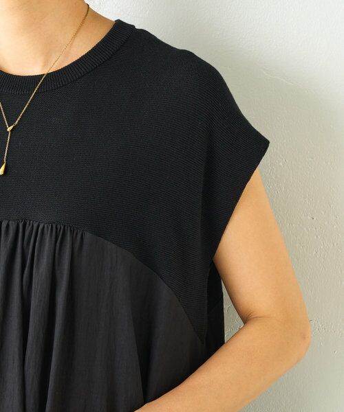 BEARDSLEY / ビアズリー ロング・マキシ丈ワンピース | ニットコンビギャザーワンピ | 詳細16