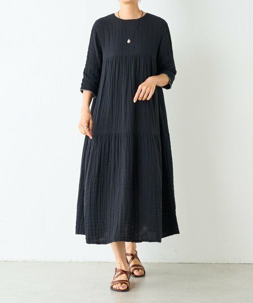 新品タグ付き ビアズリー 洗える 2024 ロングカヤギャザーワンピース 長袖 新品タグ付き ビアズリー 洗える 2024 ロングカヤギャザー