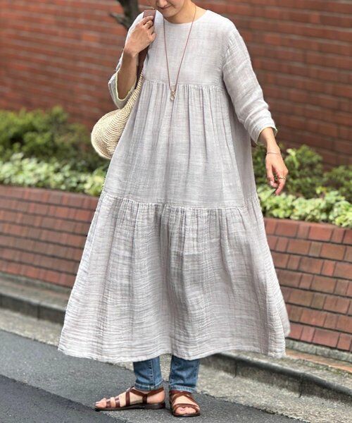 カヤティアードワンピース （ロング・マキシ丈ワンピース