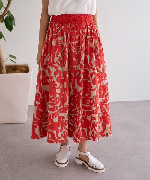 BEARDSLEY / ビアズリー ロング・マキシ丈スカート | IKIMONOアップリケスカート | 詳細1