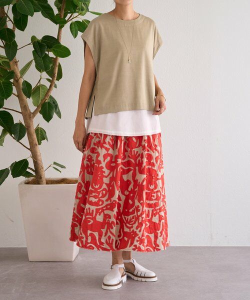 BEARDSLEY / ビアズリー ロング・マキシ丈スカート | IKIMONOアップリケスカート | 詳細11