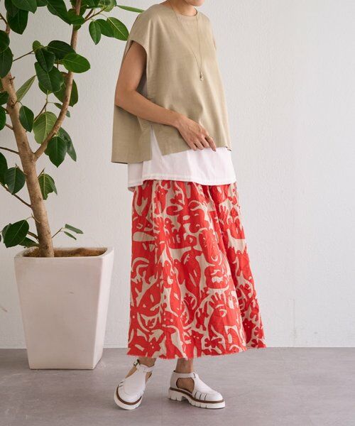 BEARDSLEY / ビアズリー ロング・マキシ丈スカート | IKIMONOアップリケスカート | 詳細12