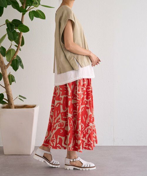 BEARDSLEY / ビアズリー ロング・マキシ丈スカート | IKIMONOアップリケスカート | 詳細13