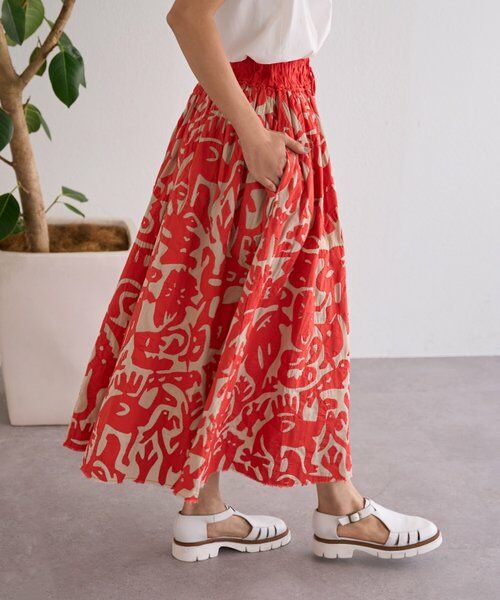 BEARDSLEY / ビアズリー ロング・マキシ丈スカート | IKIMONOアップリケスカート | 詳細3