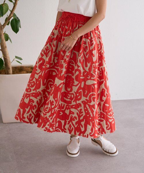 BEARDSLEY / ビアズリー ロング・マキシ丈スカート | IKIMONOアップリケスカート | 詳細5