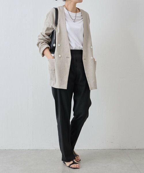 BEARDSLEY / ビアズリー その他パンツ | リネン混スリムパンツ | 詳細25