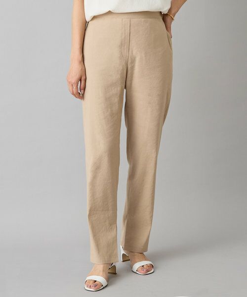 BEARDSLEY/ビアズリー リネン混スリムパンツ ベージュその他1 F BEARDSLEY/ビアズリー リネン混スリムパンツ ベージュその他1 F