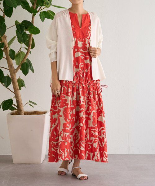 BEARDSLEY / ビアズリー ロング・マキシ丈ワンピース | IKIMONOアップリケワンピース | 詳細12