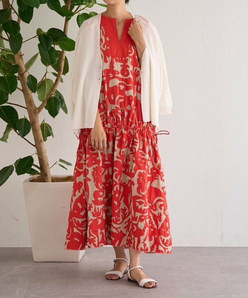 BEARDSLEY / ビアズリー ロング・マキシ丈ワンピース | IKIMONOアップリケワンピース | 詳細13