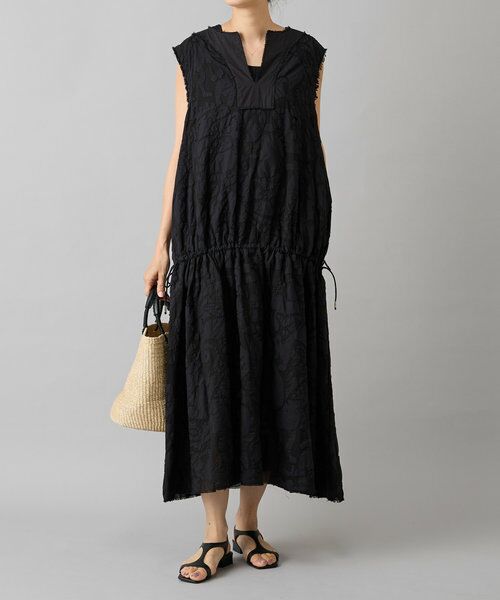 BEARDSLEY / ビアズリー ロング・マキシ丈ワンピース | IKIMONOアップリケワンピース | 詳細14