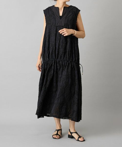 BEARDSLEY / ビアズリー ロング・マキシ丈ワンピース | IKIMONOアップリケワンピース | 詳細17