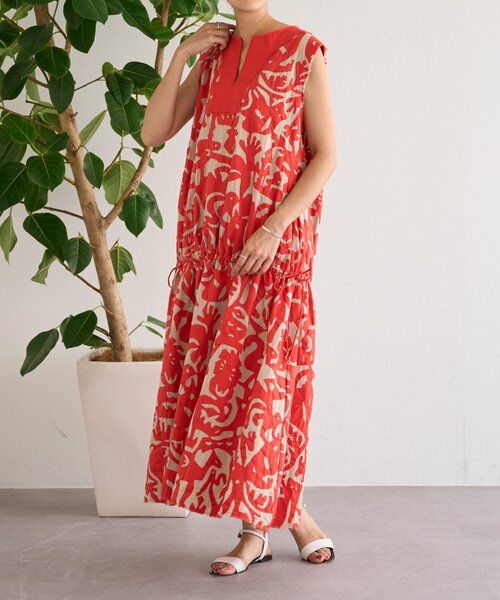 BEARDSLEY / ビアズリー ロング・マキシ丈ワンピース | IKIMONOアップリケワンピース | 詳細2