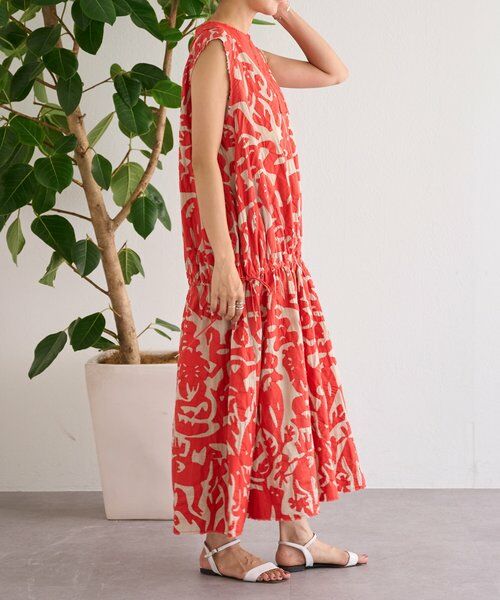 BEARDSLEY / ビアズリー ロング・マキシ丈ワンピース | IKIMONOアップリケワンピース | 詳細5