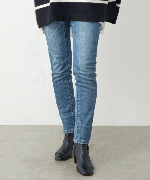 BEARDSLEY デニムパギンス　グレー ウエストゴム　サイズ1 BEARDSLEY（ビアズリー）の「デニムパギンス（デニムパンツ）」 - WEAR