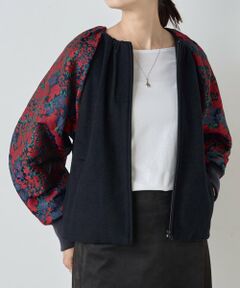 BEARDSLEY / ビアズリー ブルゾン | 《FRIPIER》袖ジャガードZIPブルゾン